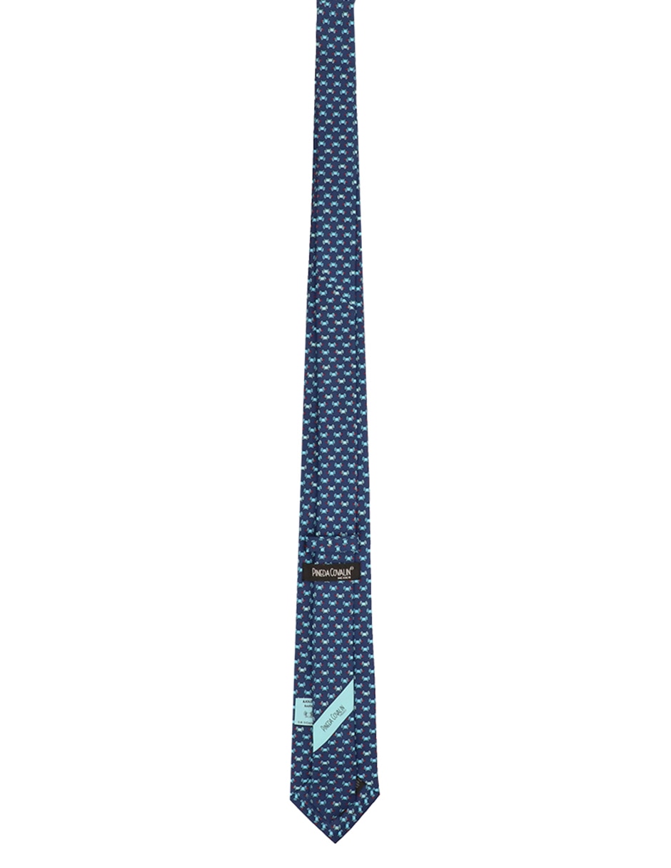 Corbata regular de seda estampado gráfico para hombre 2
