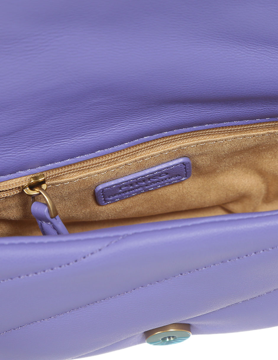 Bolsa crossbody Love Classic Puff de piel para mujer