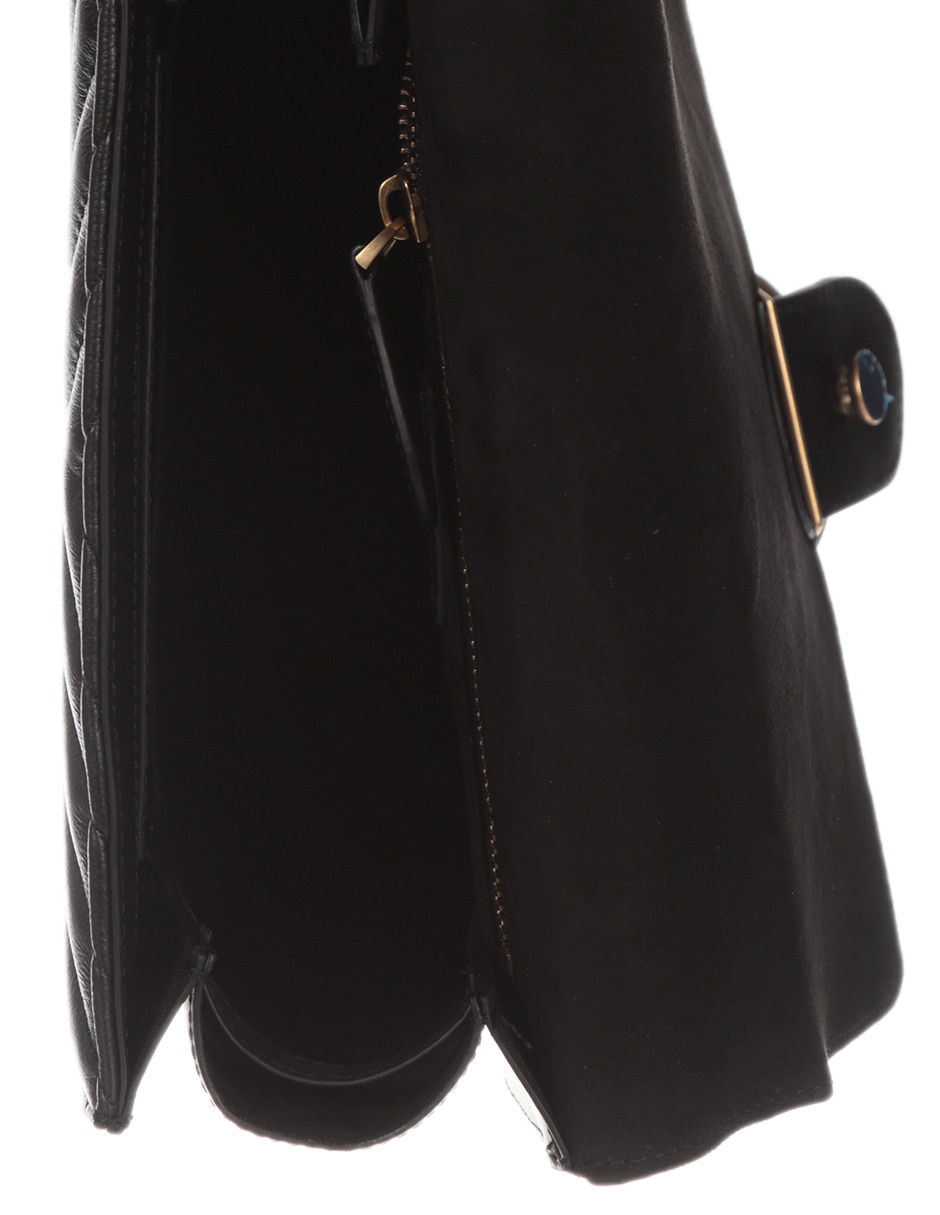 Bolsa flap Love Top Handle de piel para mujer 4