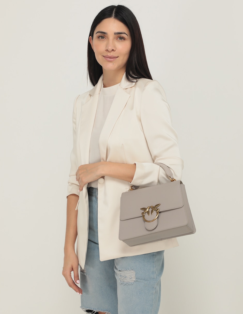 Bolsa flap Love One Top de piel para mujer 5