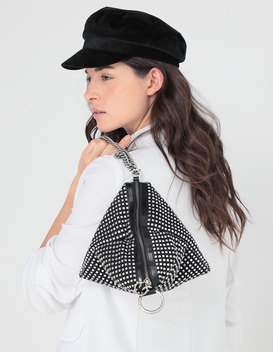 Bolsa clutch Love de piel para mujer