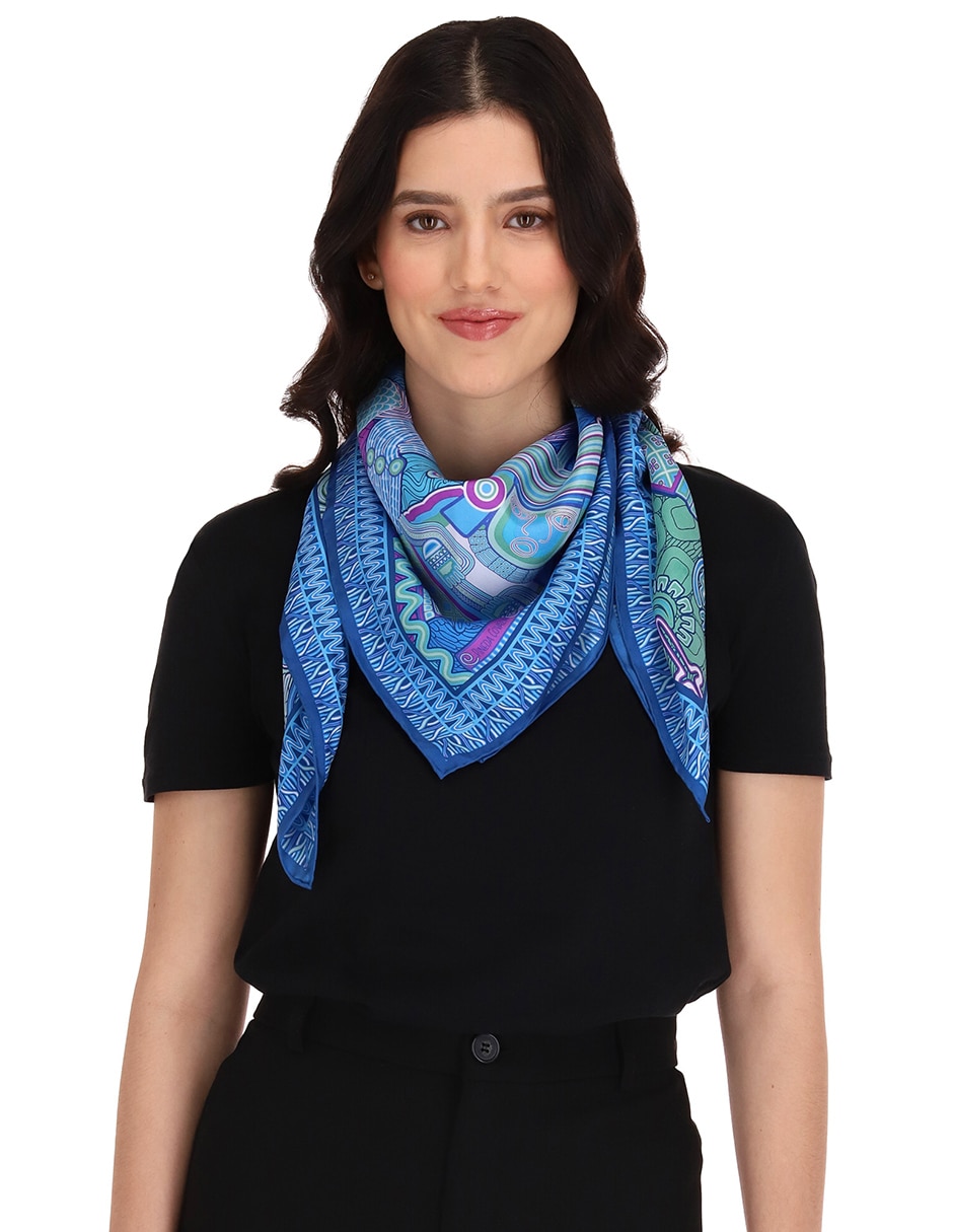 Mascada con estampado gráfico