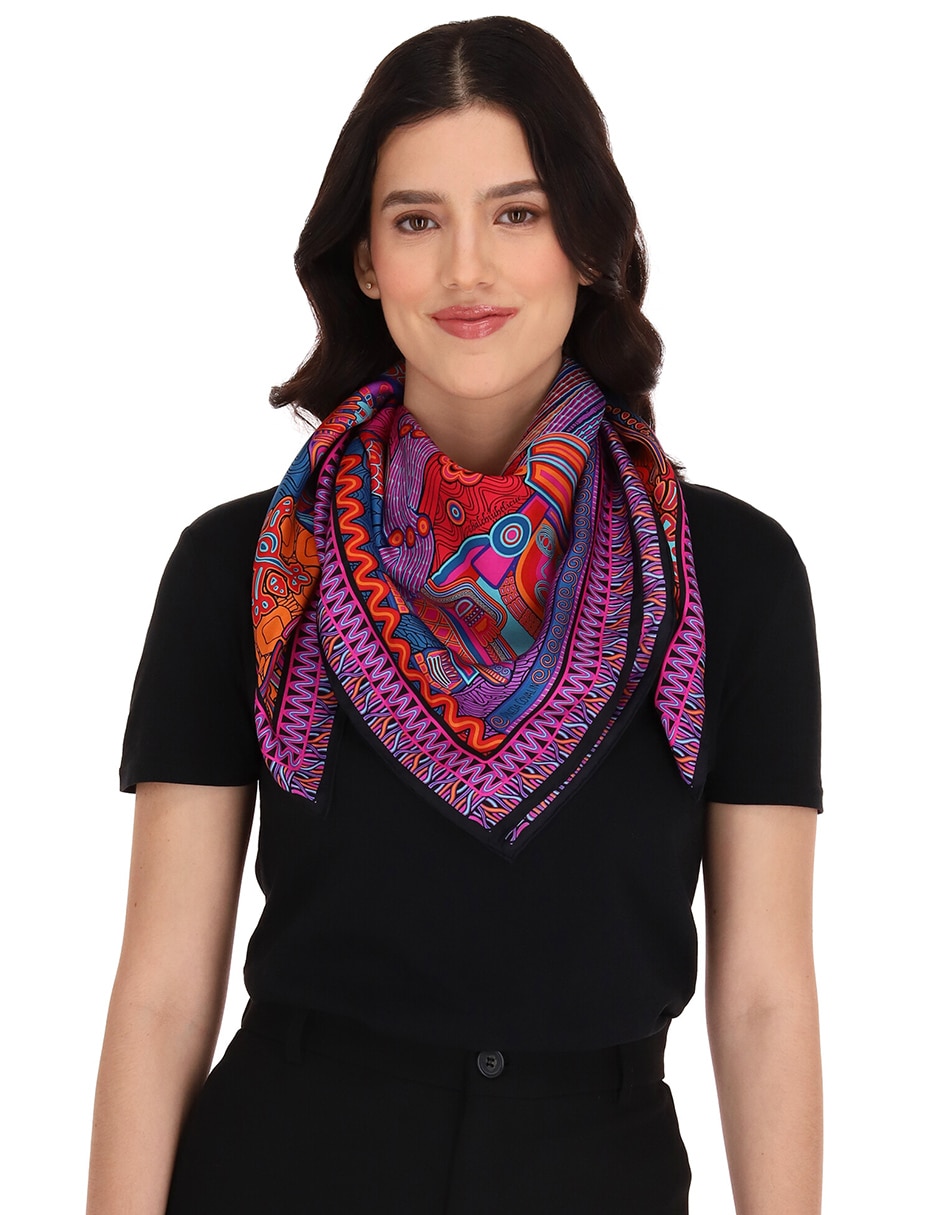 Mascada con estampado gráfico