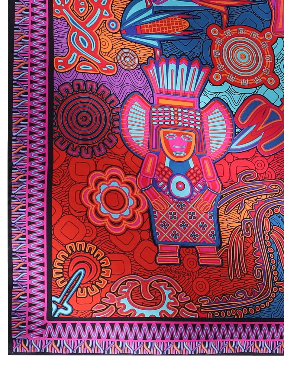 Mascada con estampado gráfico 2