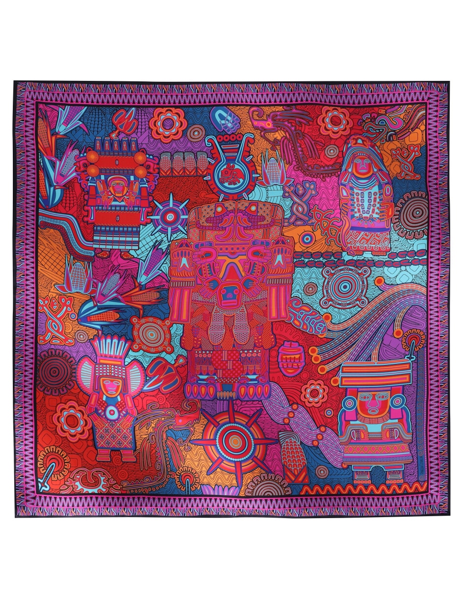 Mascada con estampado gráfico 3