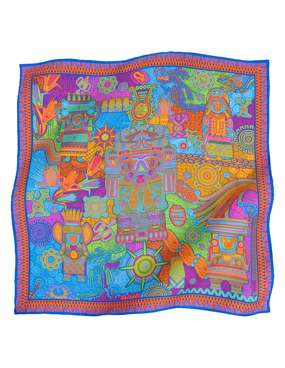 Mascada con estampado gráfico