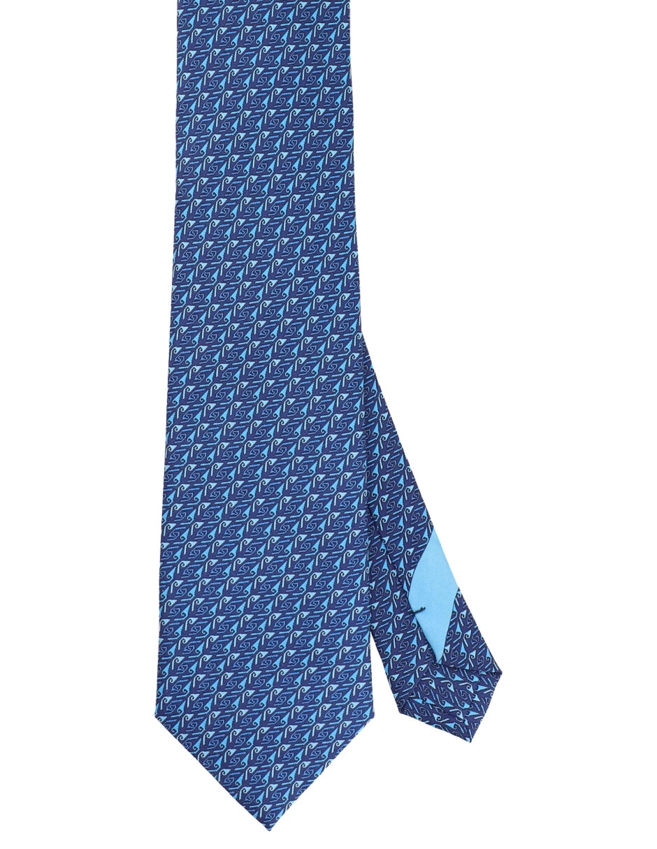 Corbata regular de seda estampada para hombre 1