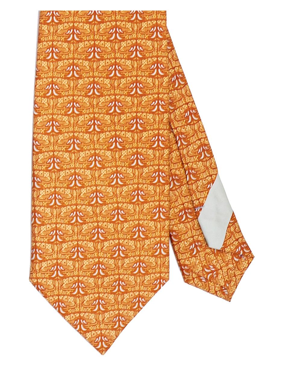 Corbata regular de seda estampado gráfico para hombre