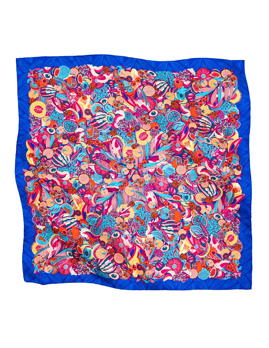 Mascada con estampado gráfico
