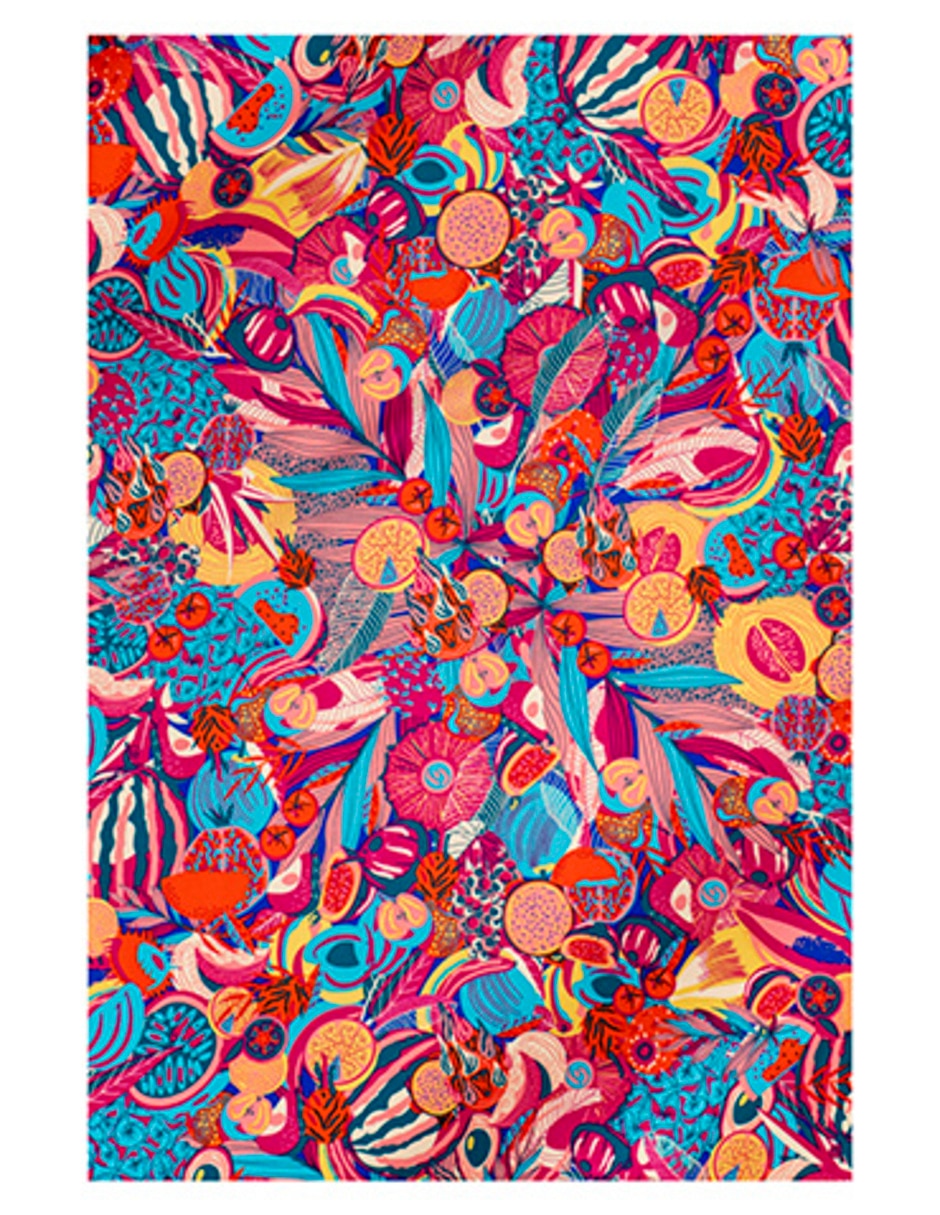 Mascada con estampado gráfico 2