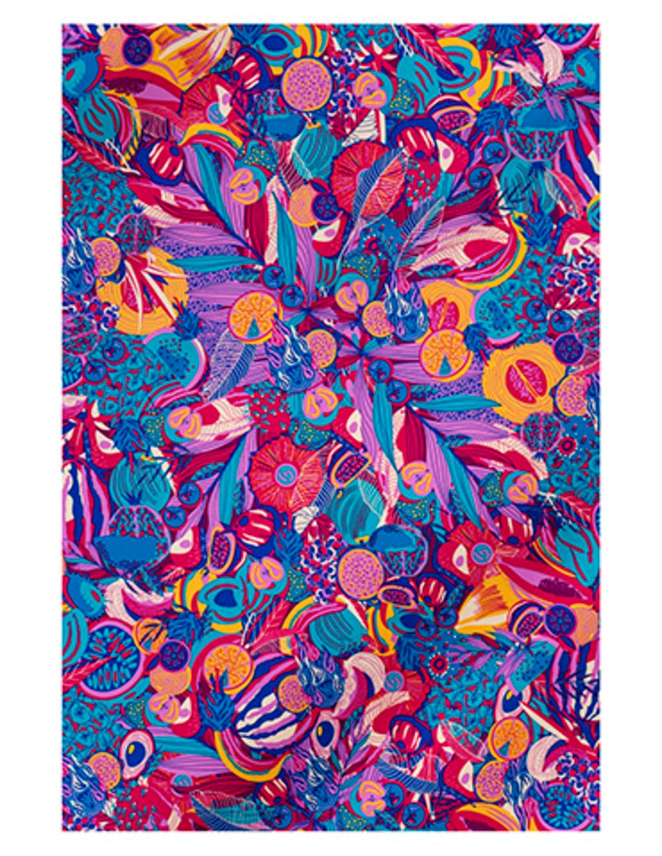 Mascada con estampado gráfico 2