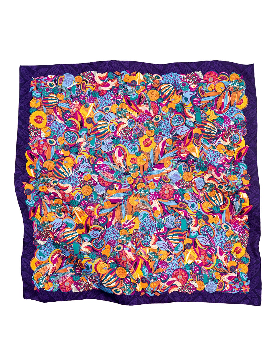 Mascada con estampado gráfico