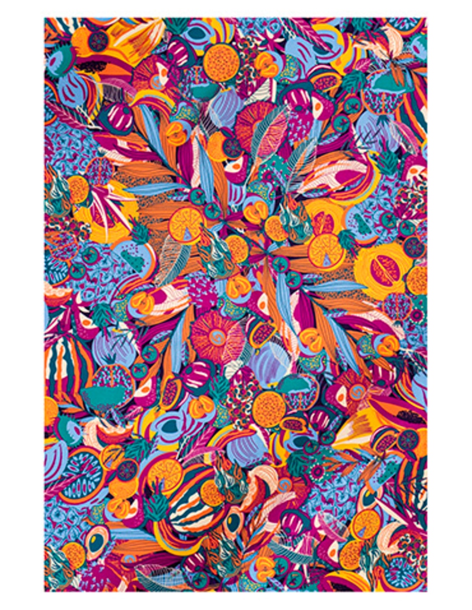 Mascada con estampado gráfico 2
