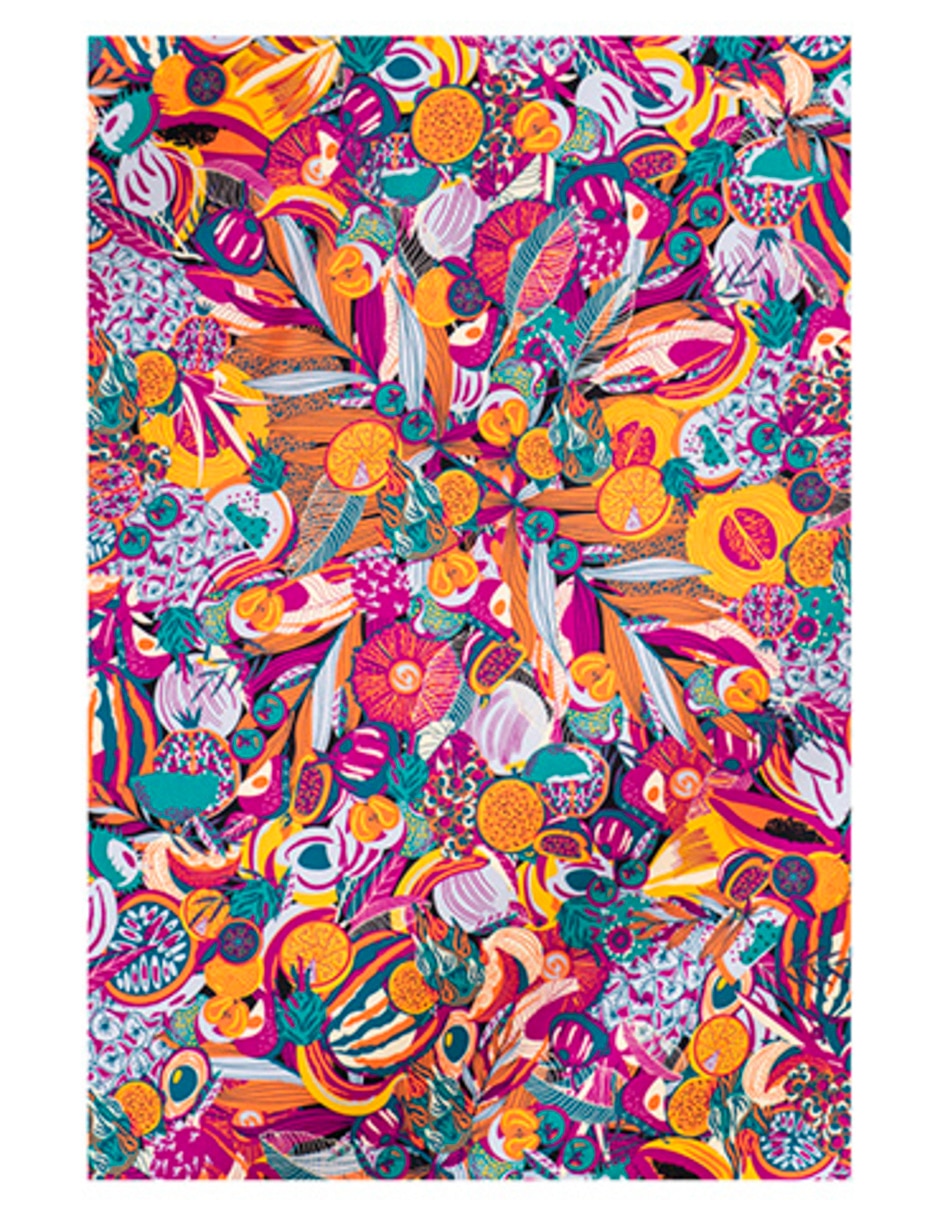 Mascada con estampado gráfico 2