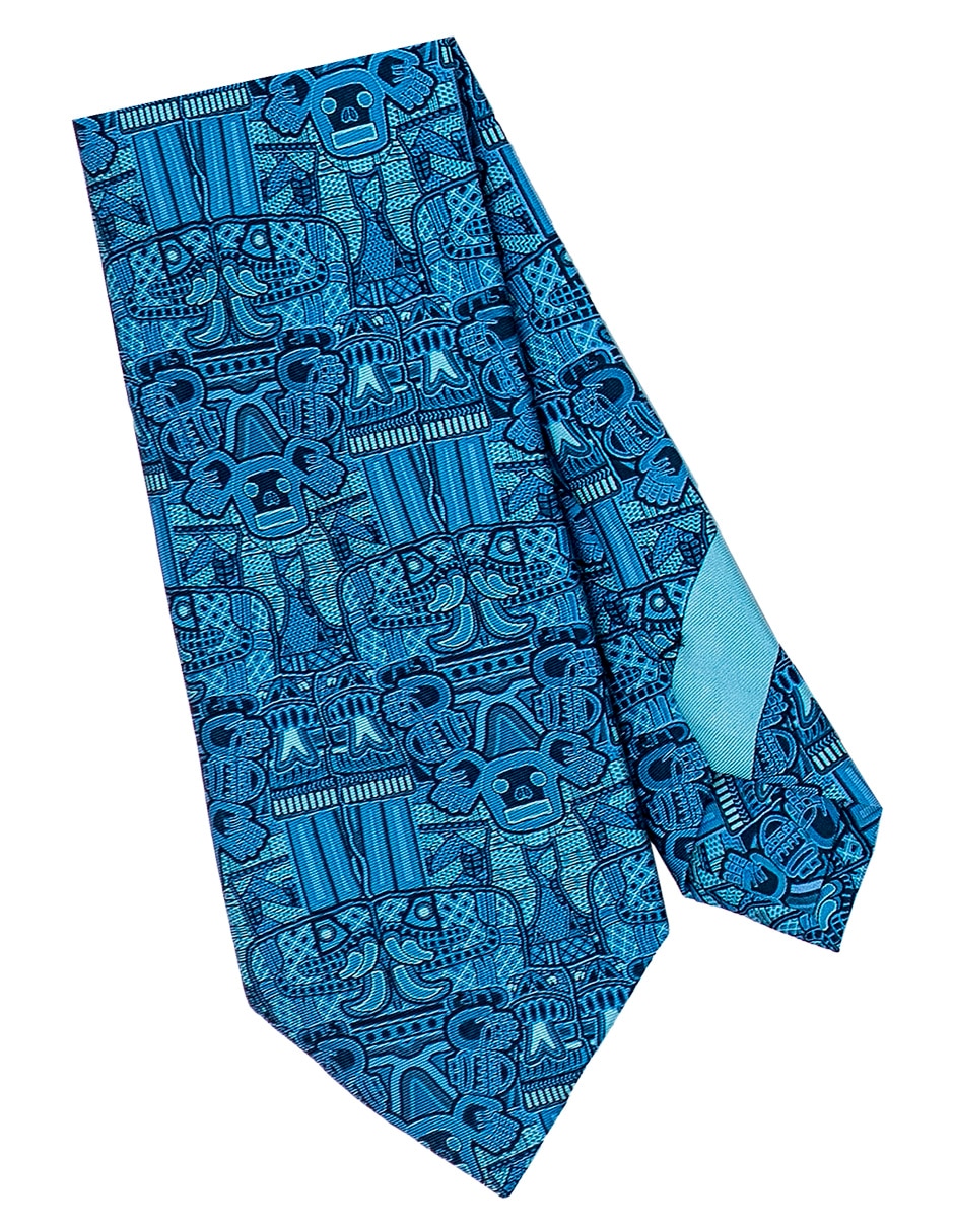 Corbata regular (6-8.5 cm) de seda estampado gráfico para hombre 3