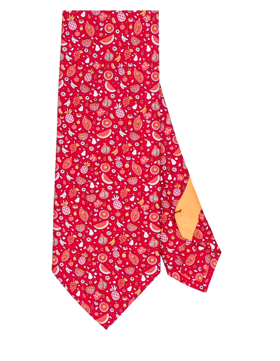 Corbata regular (6-8.5 cm) de seda estampado gráfico para hombre 1