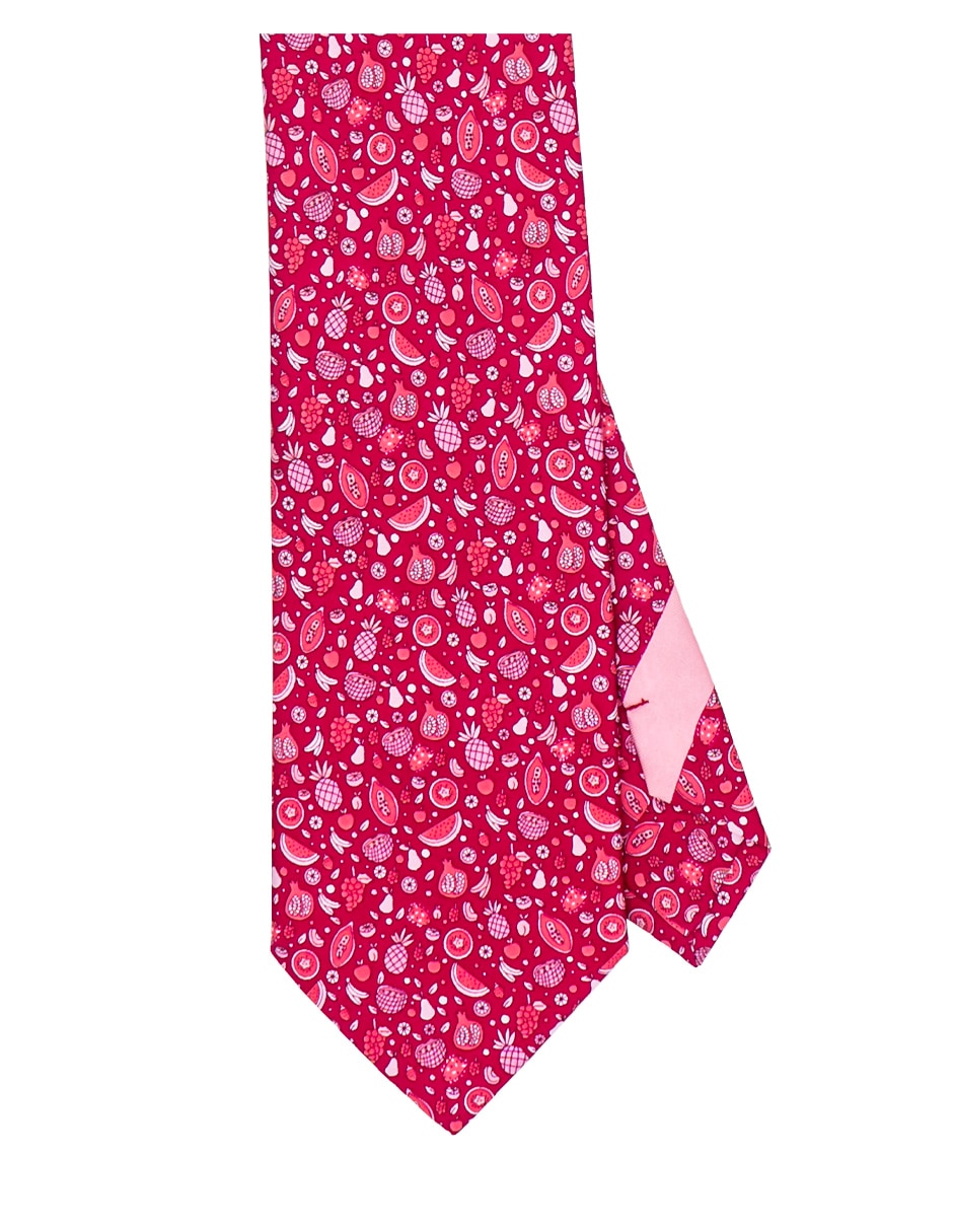 Corbata regular de seda estampado gráfico para hombre 1