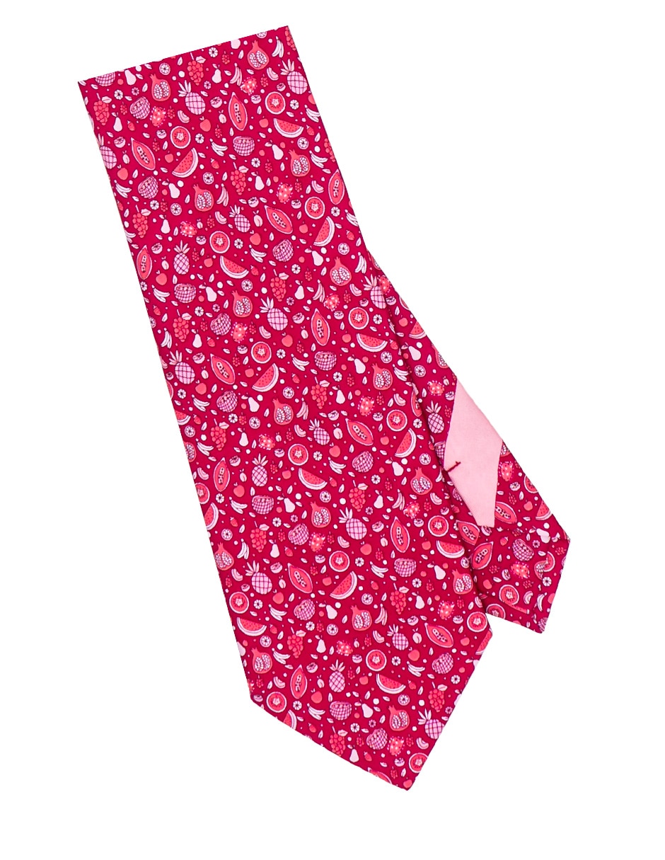 Corbata regular de seda estampado gráfico para hombre 2