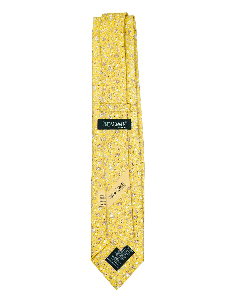 Corbata regular de seda estampado gráfico para hombre 2