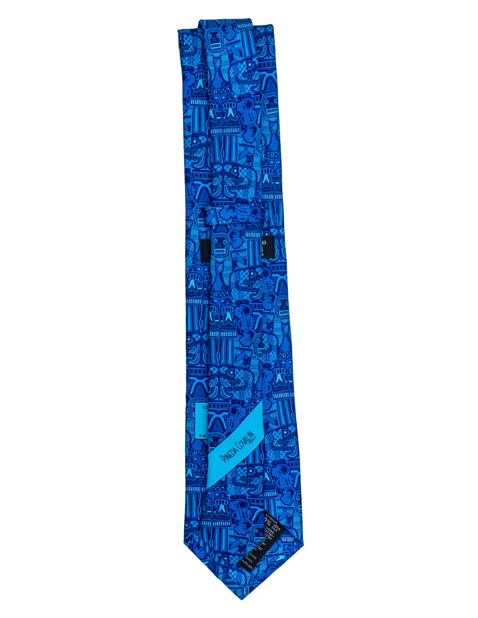 Corbata regular (6-8.5 cm) de seda estampado gráfico para hombre 2