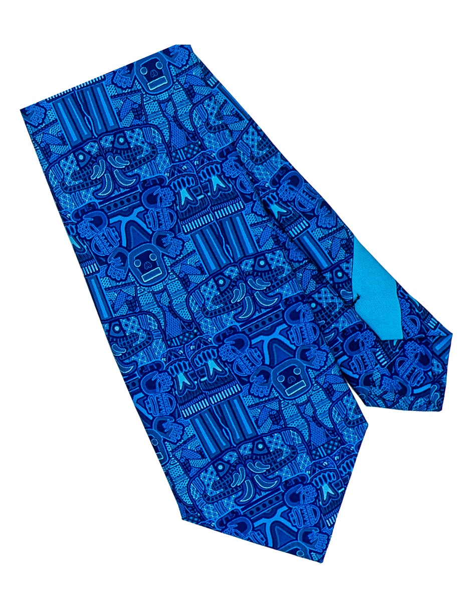 Corbata regular (6-8.5 cm) de seda estampado gráfico para hombre 3