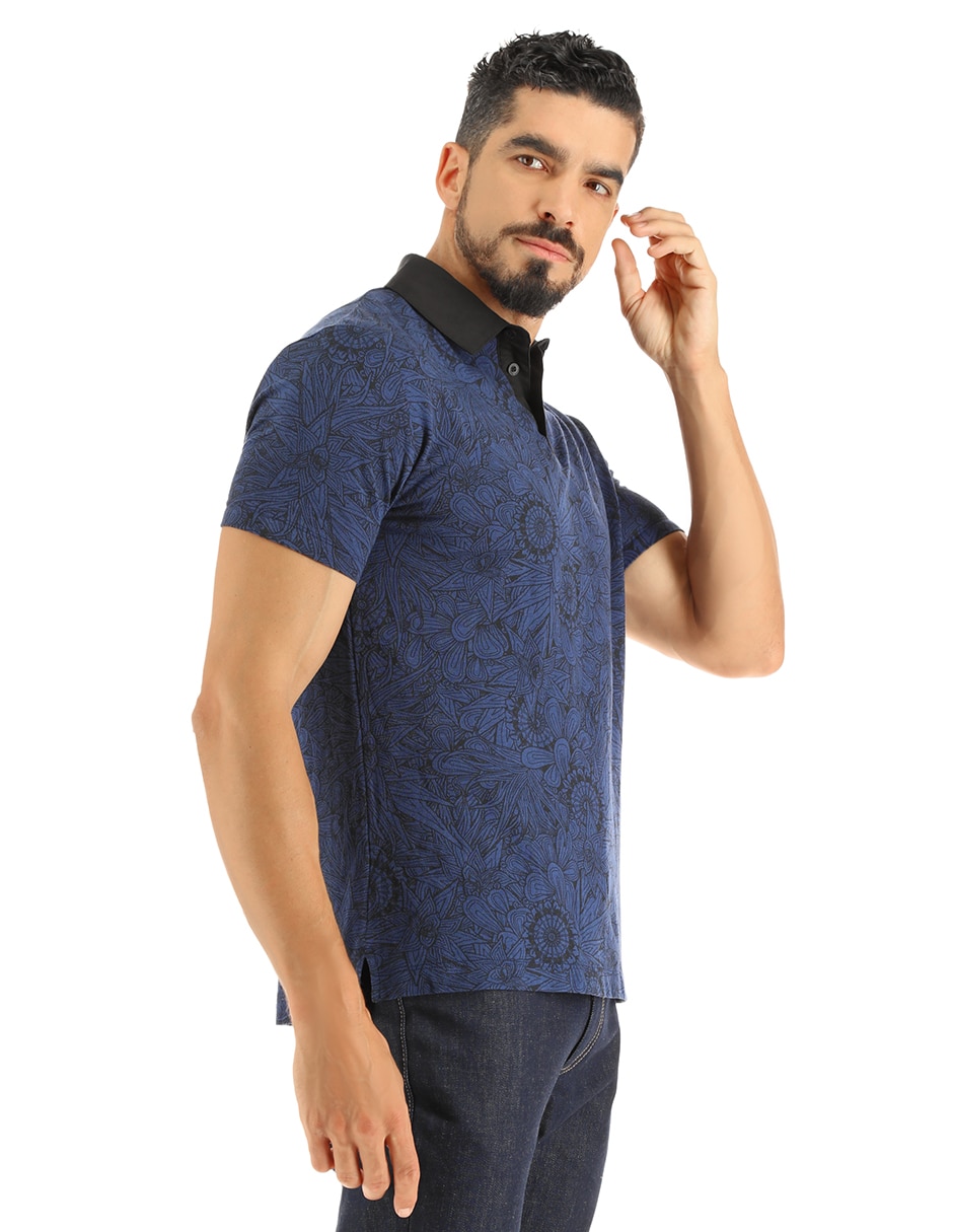Playera Santuario Cactáceas cuello polo para hombre 2