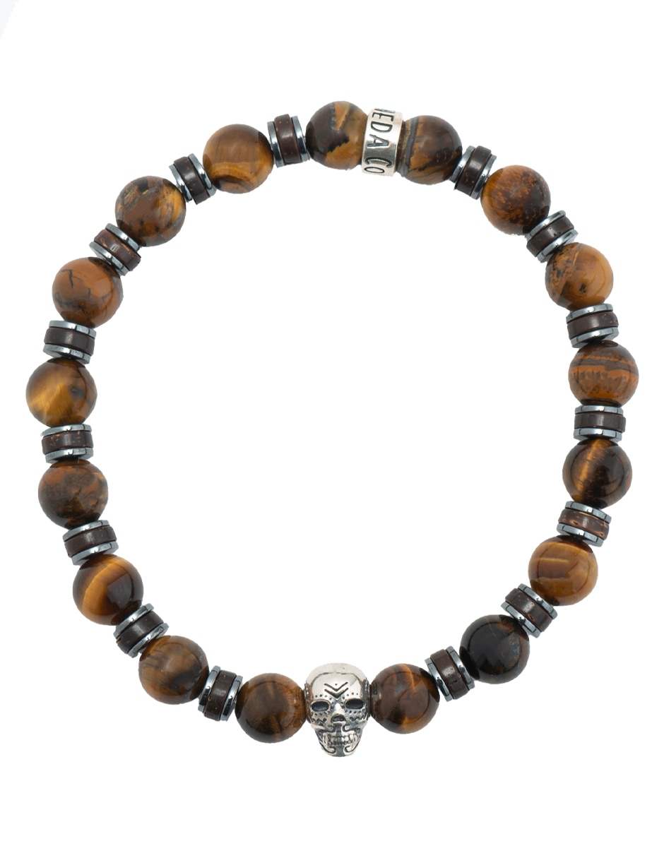 Pulsera de plata con ojo de tigre p 925