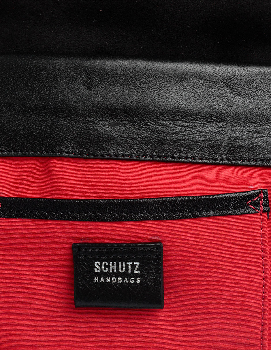 CROSSBODY SPRING 23 PIEL BROCHE, NEGRO