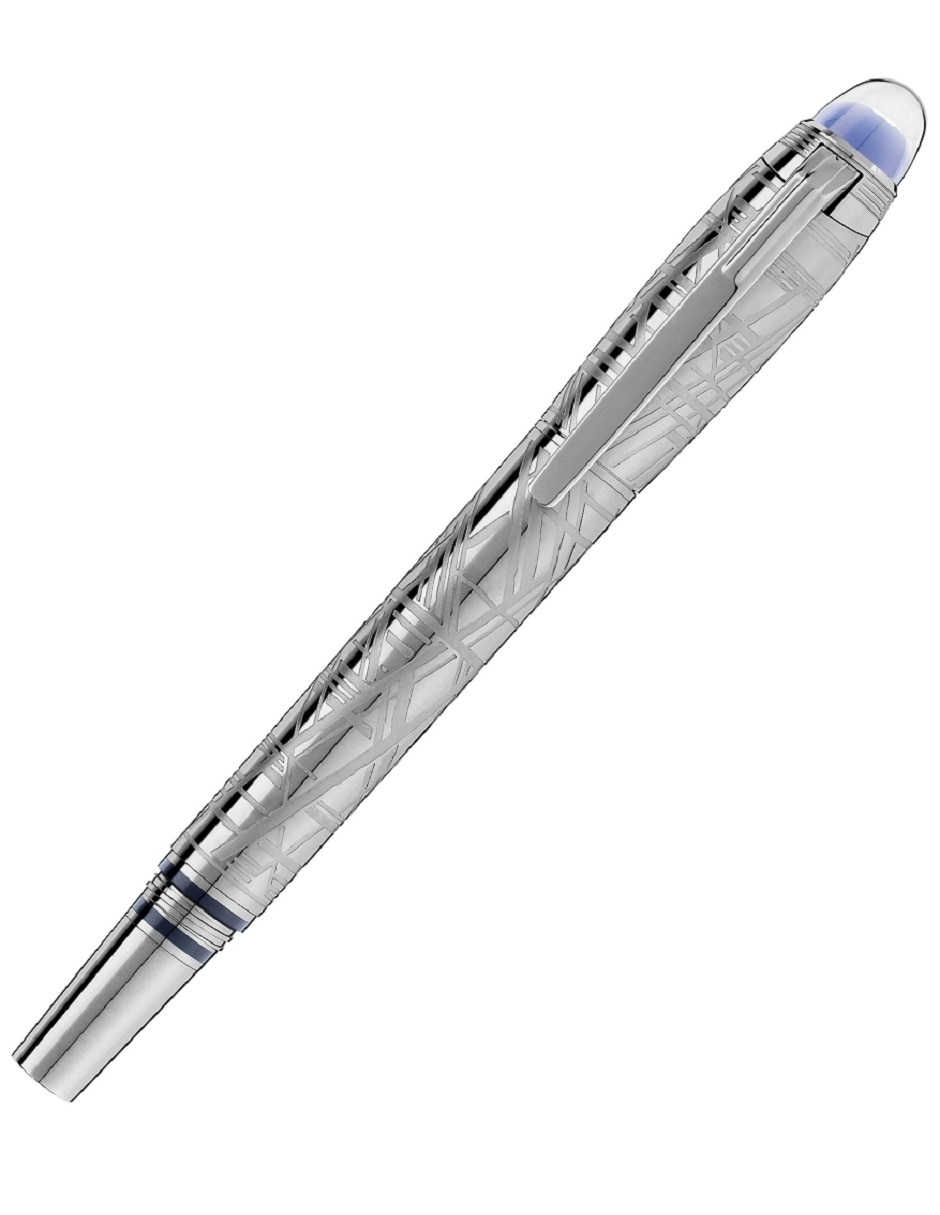 Montblanc Pluma Fuente Pluma Fuente Y Rollerball Cuerpo En Plata