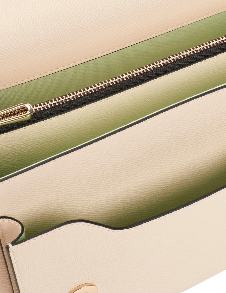 BOLSO BANDOLERA MEDIANA PIEL SI, BEIGE