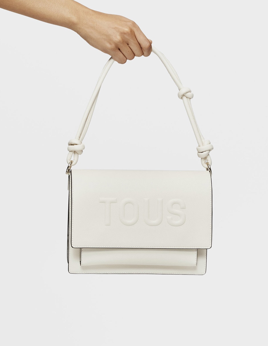 BOLSO BANDOLERA MEDIANA PIEL SI, BEIGE