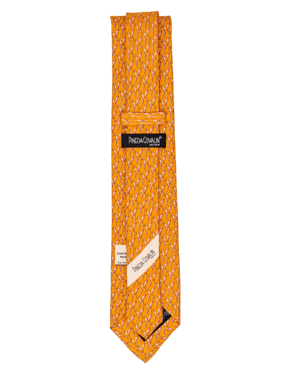 Corbata regular de seda estampado gráfico para hombre 5