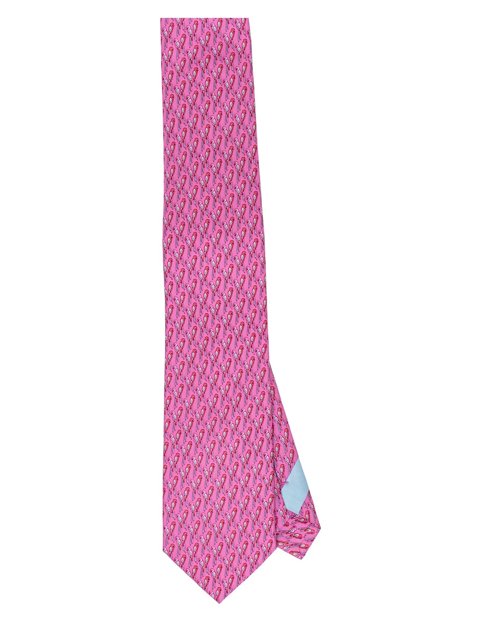 Corbata de seda estampado gráfico para hombre