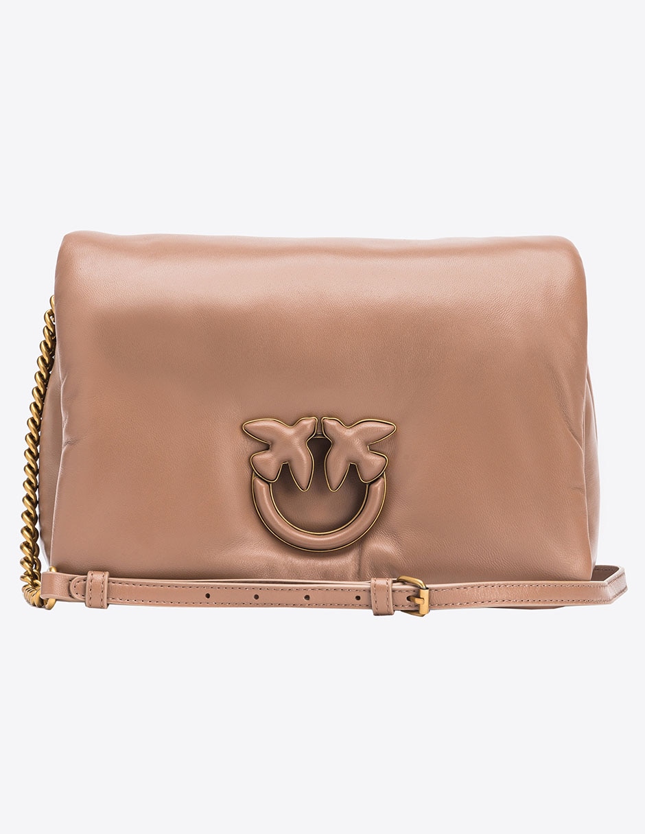 Bolsa flap de piel para mujer