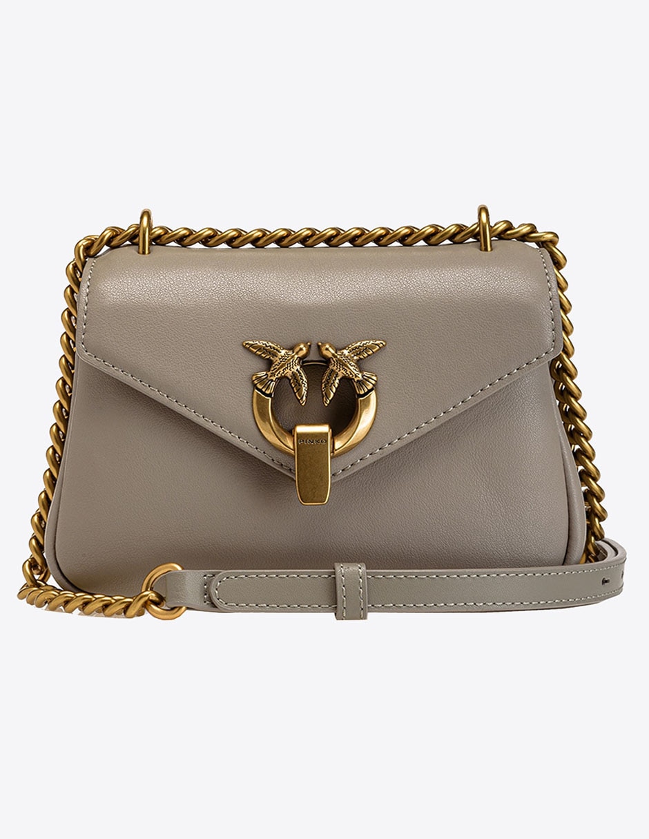 Bolsa flap de piel para mujer
