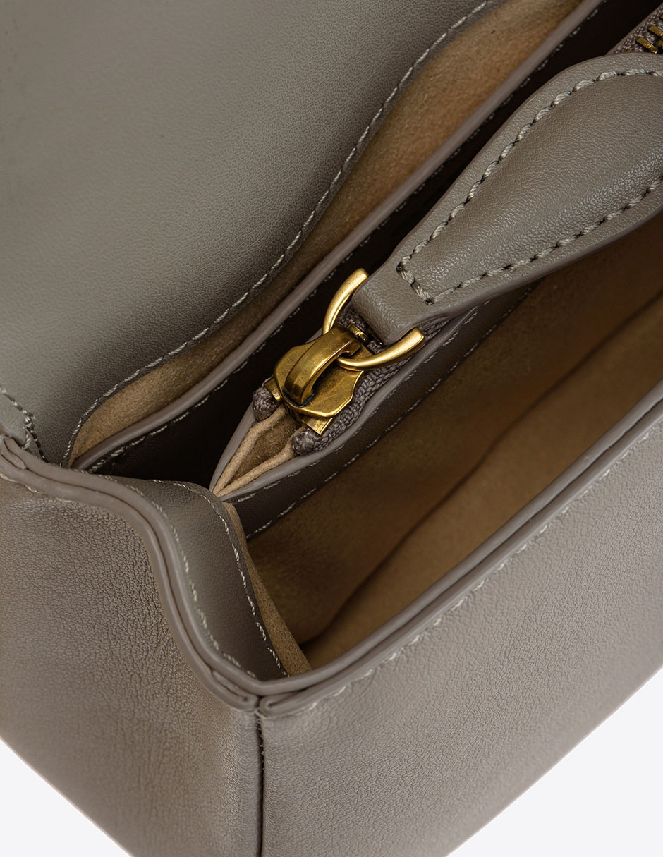 Bolsa flap de piel para mujer 4