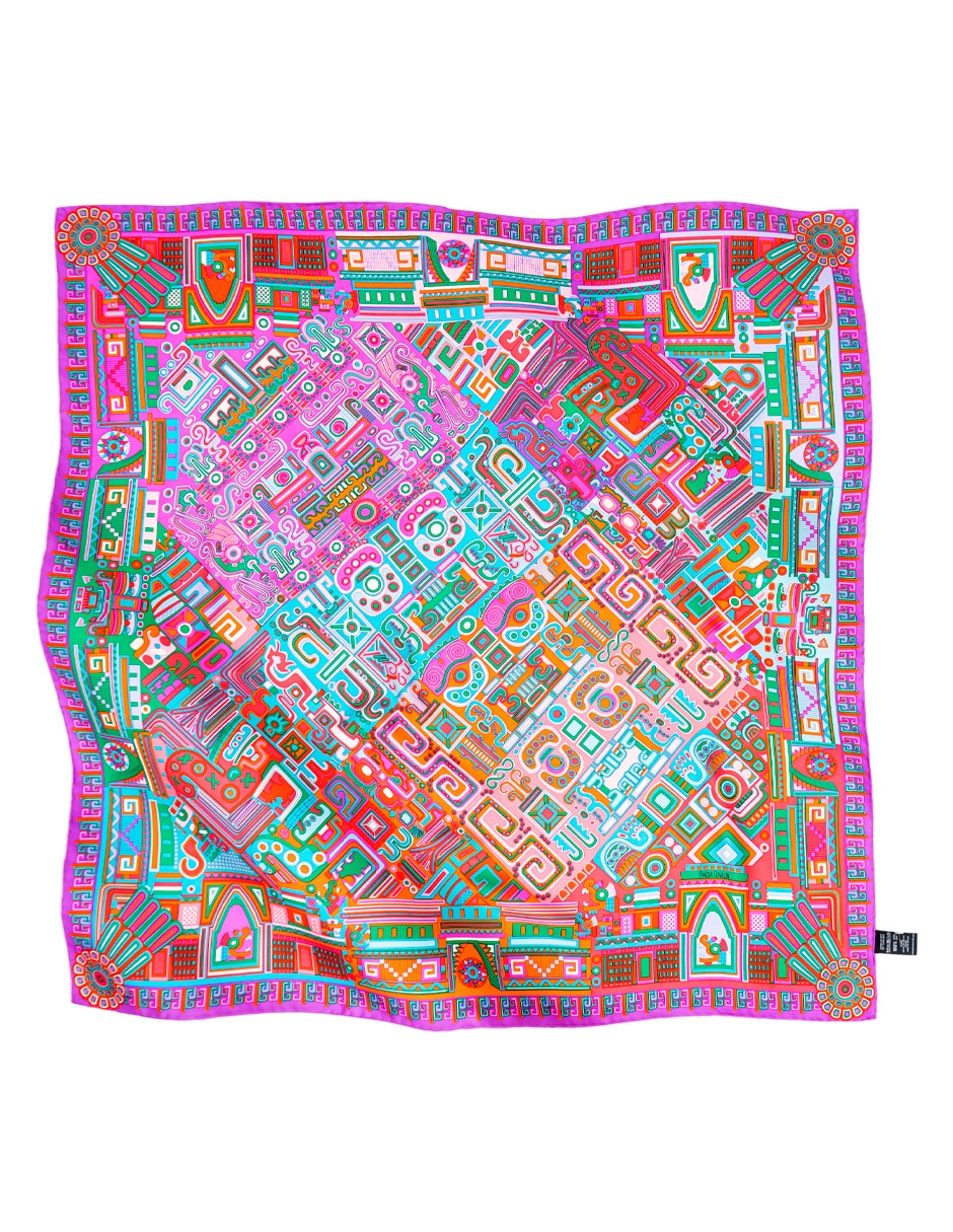 Mascada con estampado gráfico 2