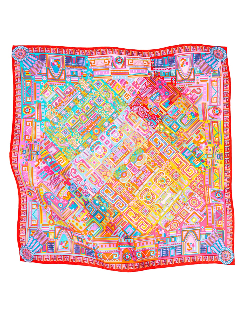Mascada con estampado gráfico 2