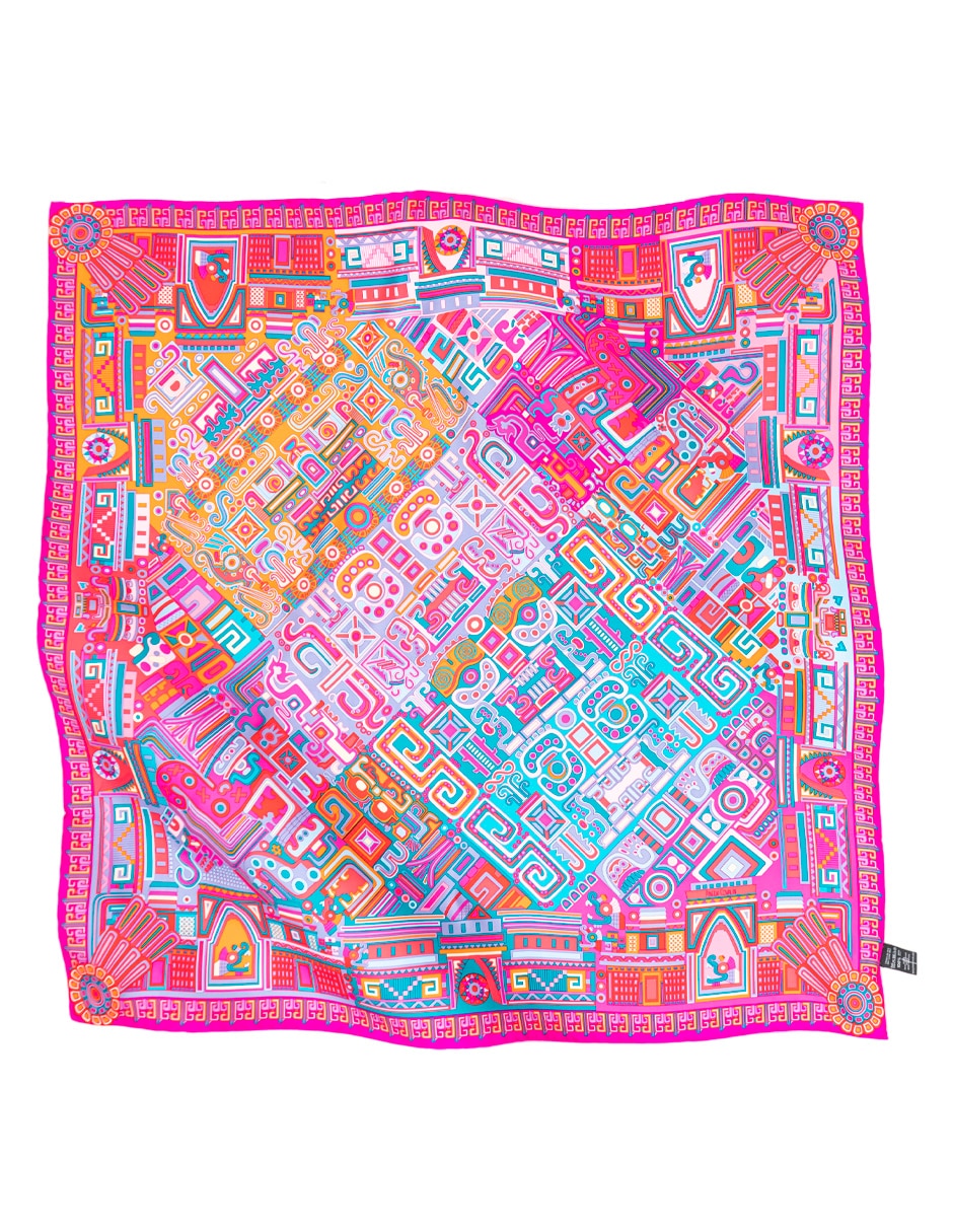 Mascada con estampado gráfico 2