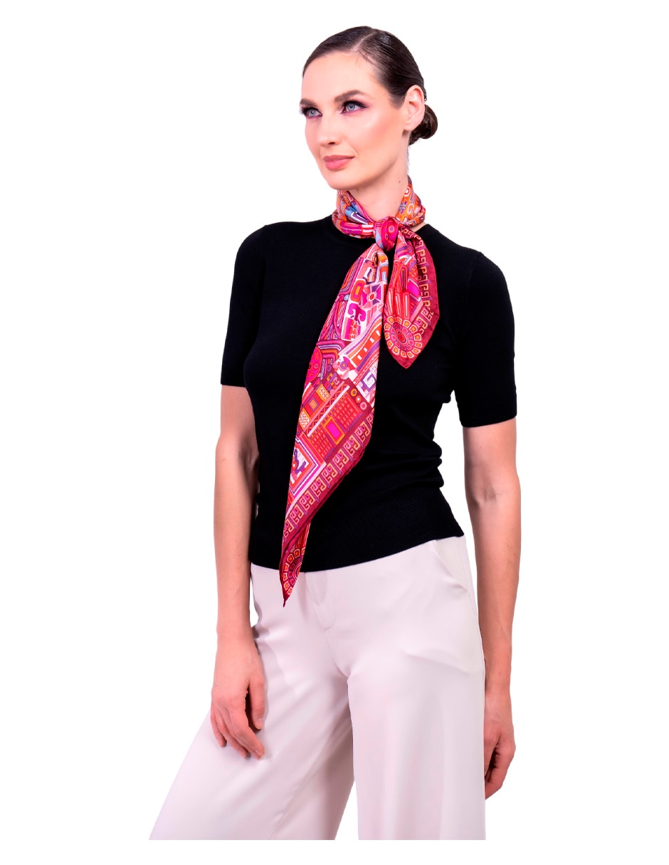Mascada con estampado gráfico 3