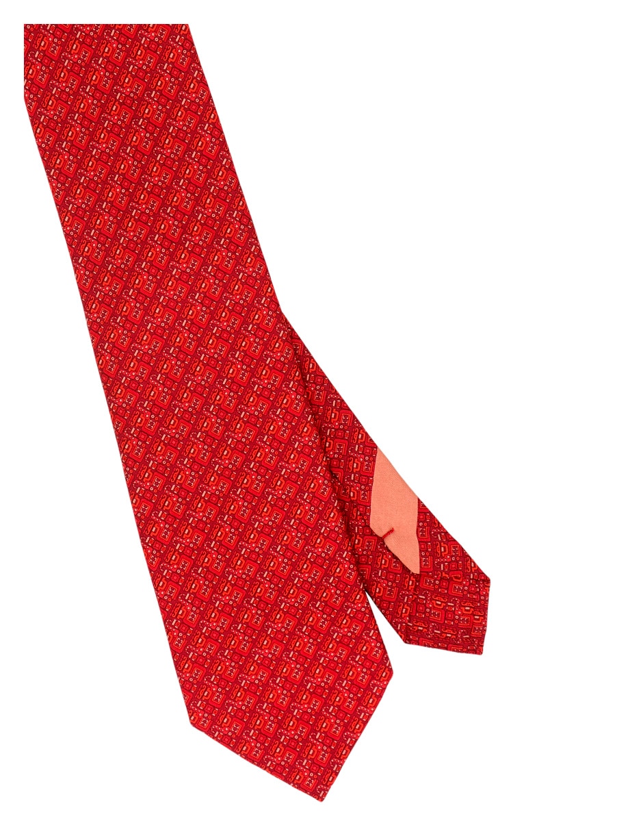 Corbata regular de seda estampada para hombre 2
