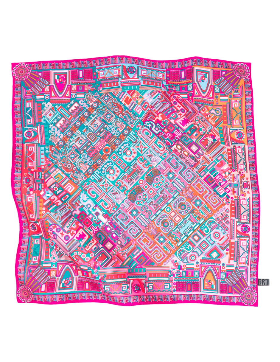 Mascada con estampado gráfico 2