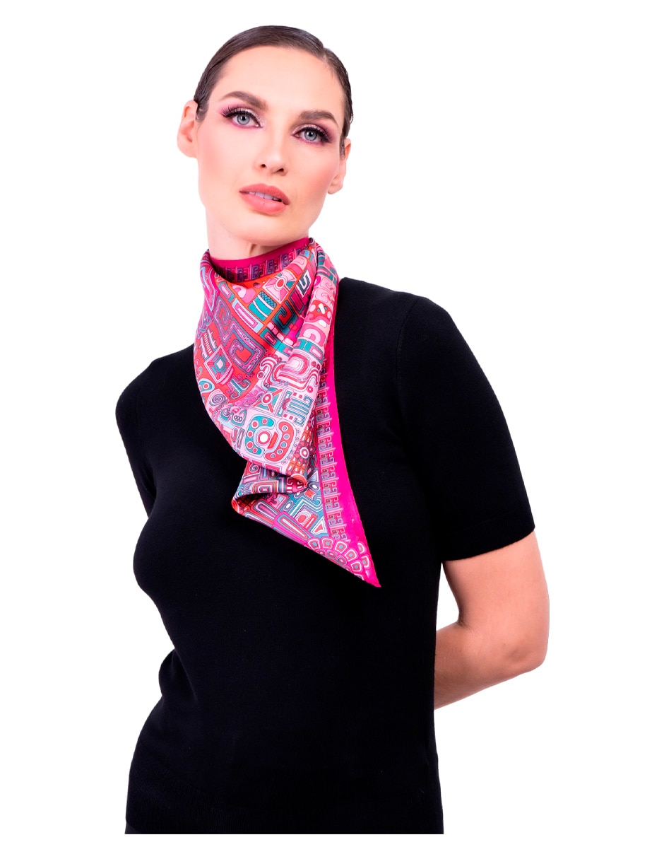 Mascada con estampado gráfico 3