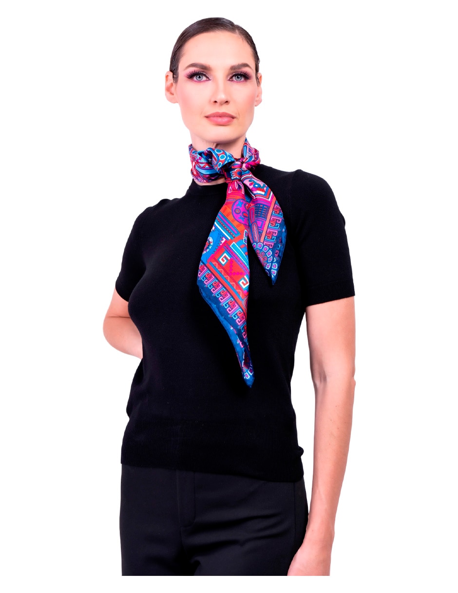 Mascada con estampado gráfico 2