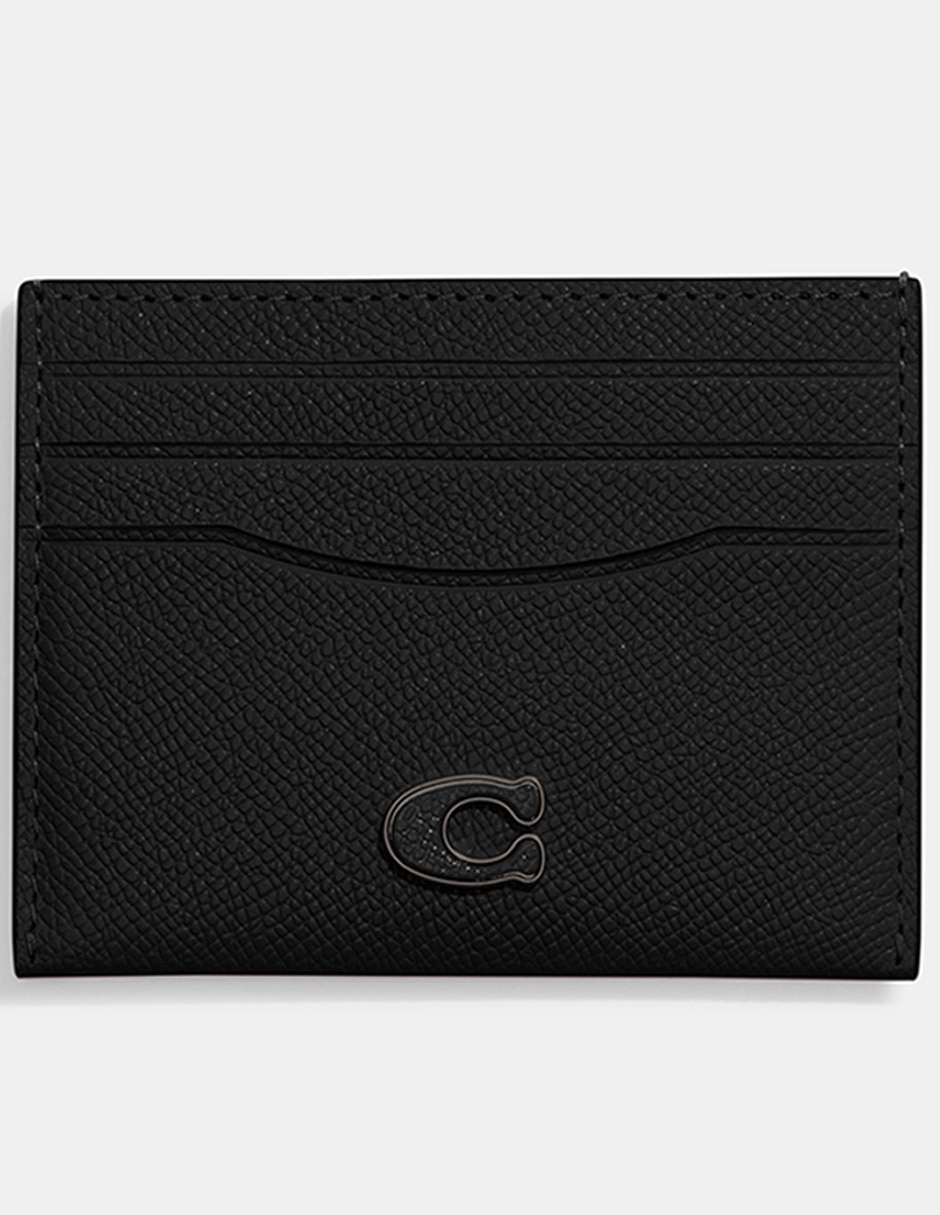 Tarjetero de piel para hombre
