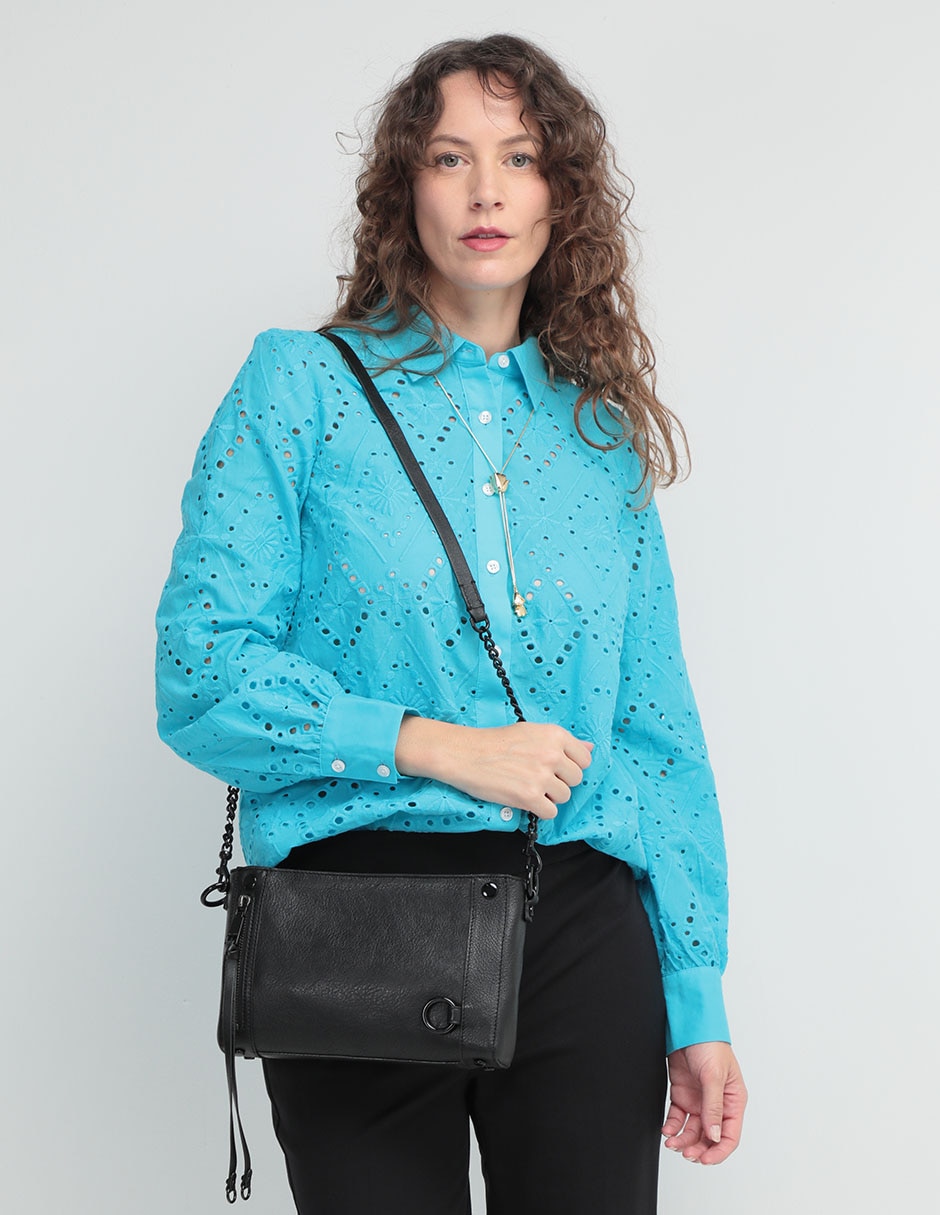 Bolsa crossbody de cuero para mujer 5