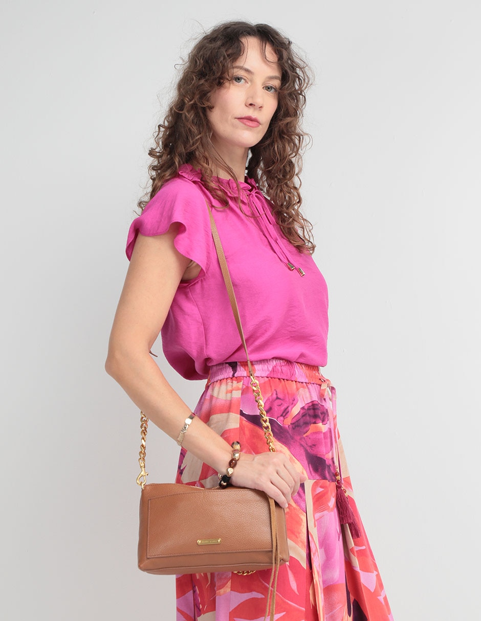 Bolsa crossbody de cuero para mujer 5