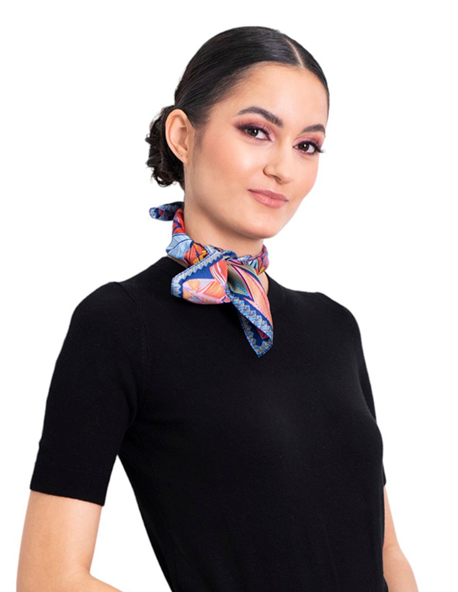Mascada con estampado gráfico