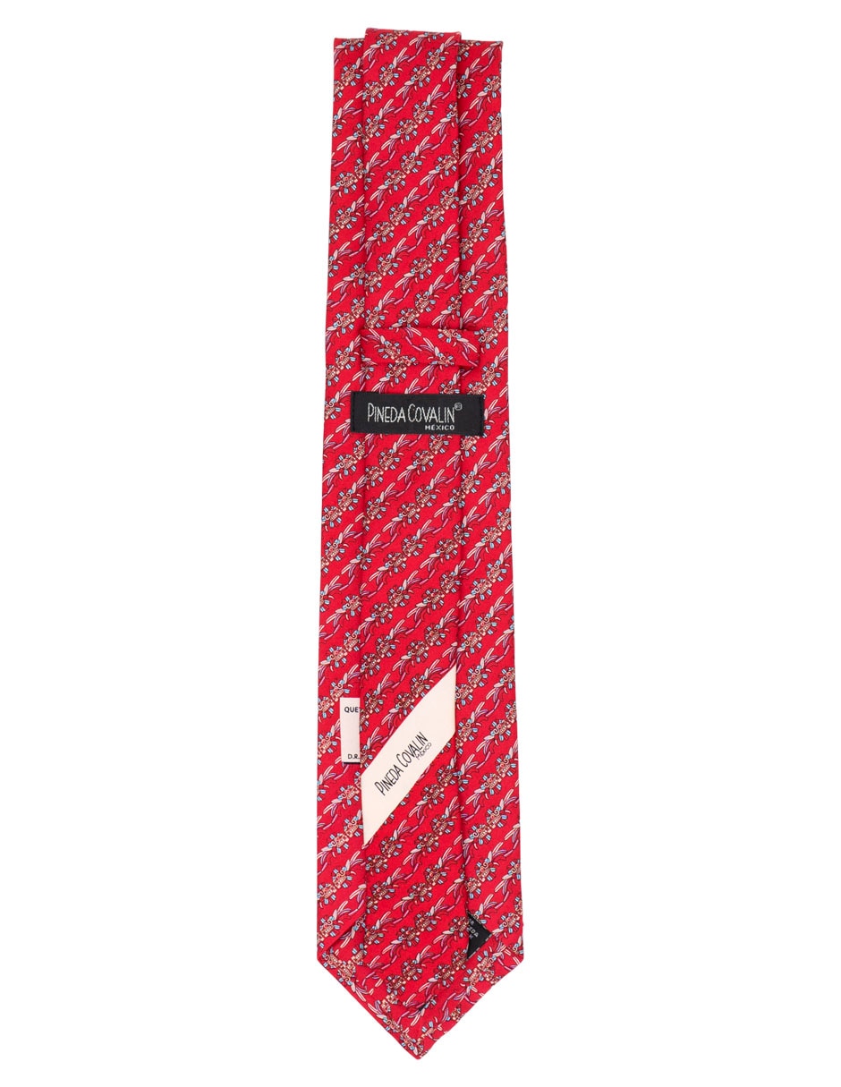 Corbata regular de seda estampado gráfico para hombre 2