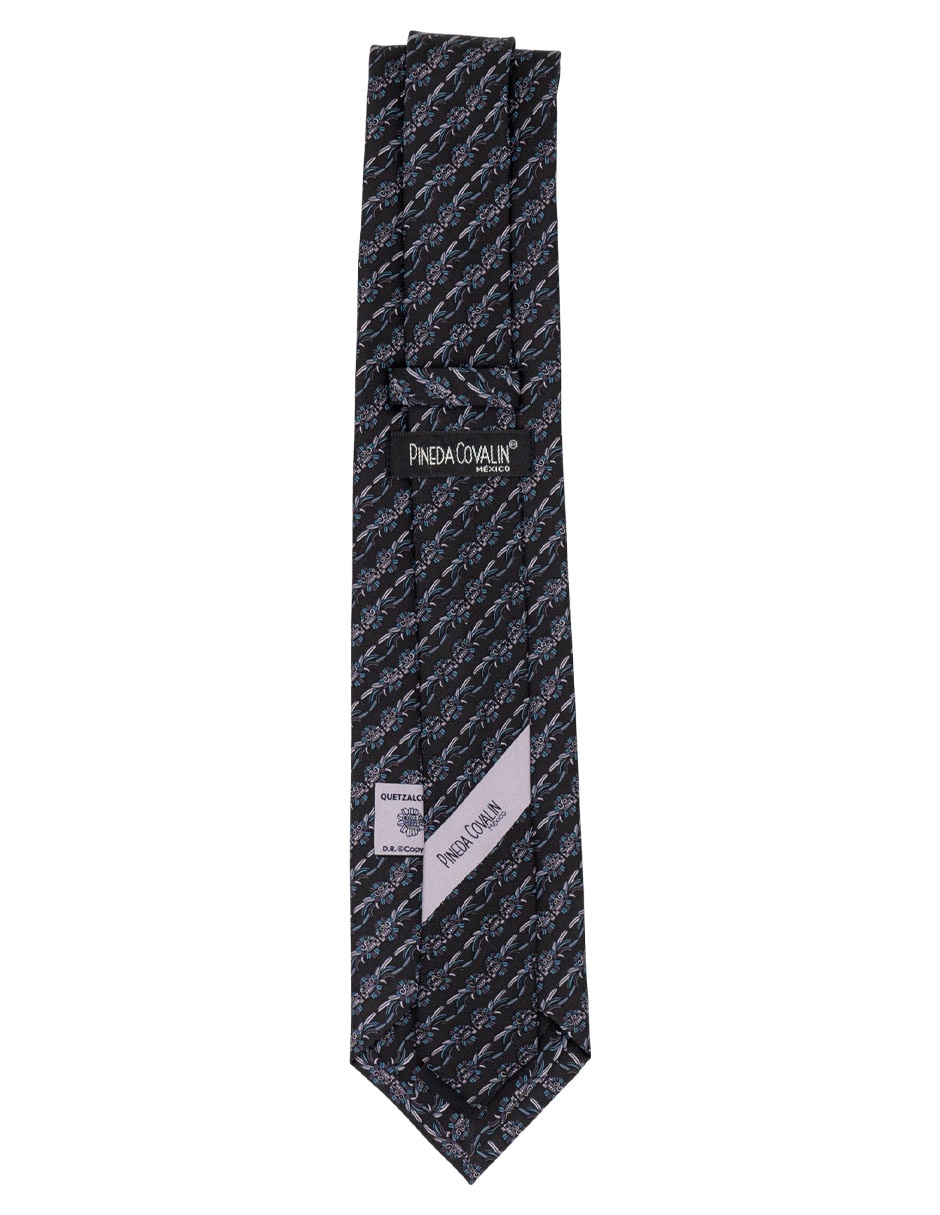Corbata regular de seda estampado gráfico para hombre 2